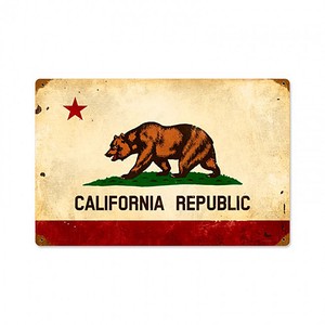 【スティールサイン】【etc.】California Flag PT-PTS-369