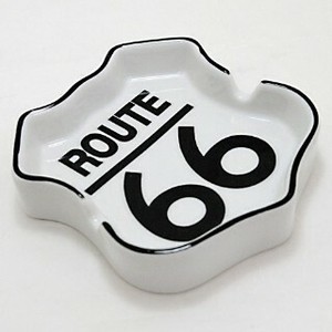 【RT 66】アシュトレイ サイン シェイプ 66-SS-AT-1500163 ホワイト ＆ ブラック