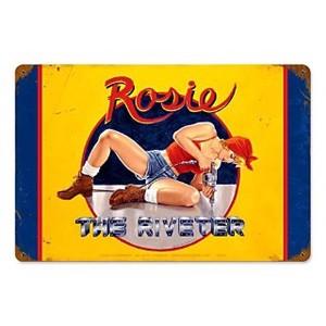 創業 セール品【スティールサイン】【ピンナップ ガール】Greg Hildebrandt Rosie the Riveter PT-HB-005