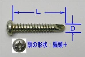 FJK 鍋頭テクス（ドリルネジ）3.5(D)x10(L)mm(16本入）