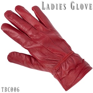 Selling Ladies Color Leather Glove Rum A/W Ladies Raised Back