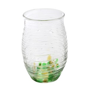 【特価品】ガラス単品 糸巻きガラスアイスコーヒー(グリーン)