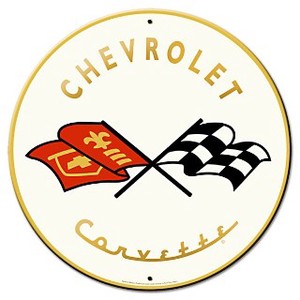 【スティールサイン】【カー ＆ ガレージ】Chevrolet Corvette PT-GMC-004