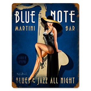 【スティールサイン】【ピンナップ ガール】Blue Note Jazz Club PT-RB-068