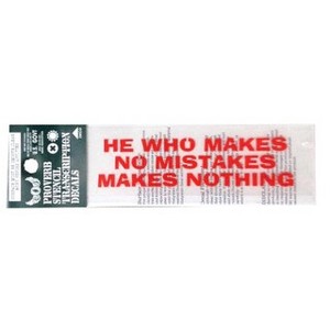 PST-031/HE WHO MAKES NO MISTAKES/コトワザ転写ステッカー