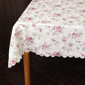 Rose Water-Repellent Tablecloth 1 40 80 cm Ivory Base