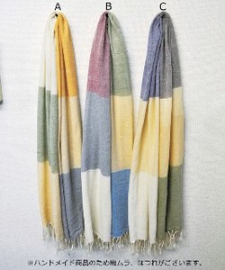 披巾 棉 横条纹