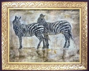 艺术相框 斑马 动物