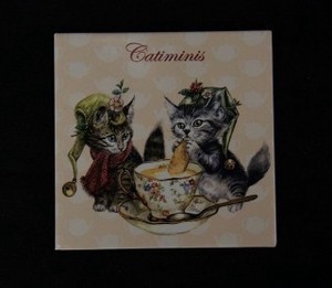 【 セブリーヌ ☆ フランス製 マグネット 】 Catiminis 帽子 パン カップ 猫 ネコ キャット 磁石