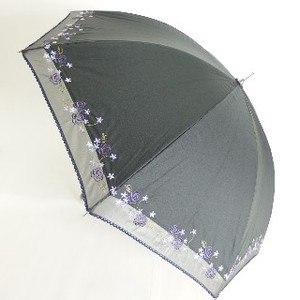 【2014年NEW 晴雨兼用99.99%遮光効果・遮熱効果】ｽﾗｲﾄﾞｼｮｰﾄ★ﾎﾟﾝｼﾞｰ1級遮光生地 刺繍傘