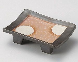 黒土萬月高台5.0皿【日本製　美濃焼】