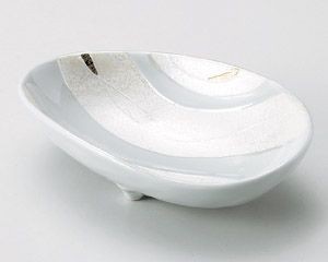 流水ラスター楕円鉢【日本製　美濃焼】