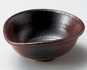 赤楽黒吹柿小鉢【日本製　美濃焼】