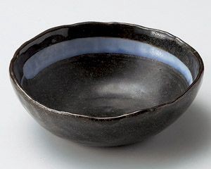 黒化粧青帯5.0鉢【日本製　美濃焼】