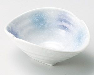 淡青変型鉢【日本製　美濃焼】
