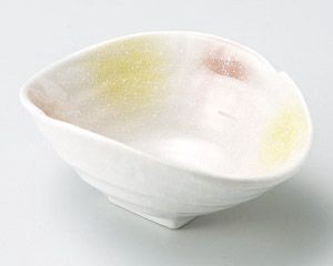 橙黄変型鉢【日本製　美濃焼】