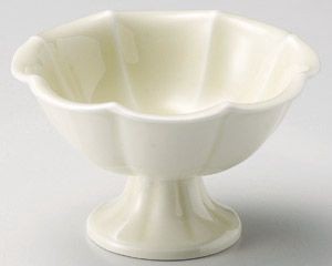 黄白瓷高台3.0小鉢【日本製　美濃焼】