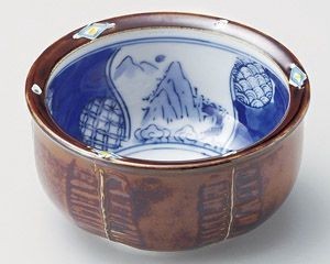菱紋山水3.6小鉢【日本製　美濃焼】