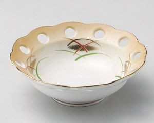 加茂川花型透し小鉢【日本製　美濃焼】