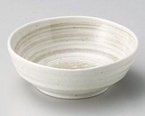 刷毛茶粉引4.0取鉢【日本製　美濃焼】