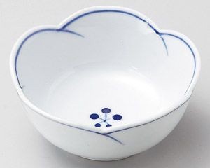 染付き梅ライン4.0小鉢【日本製　美濃焼】