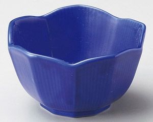 ルリ桔梗型3.3小鉢【日本製　美濃焼】