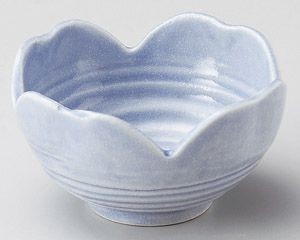ブルー四っ山小鉢【日本製　美濃焼】