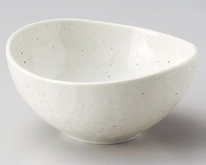 雪粉引楕円4.0鉢【日本製　美濃焼】