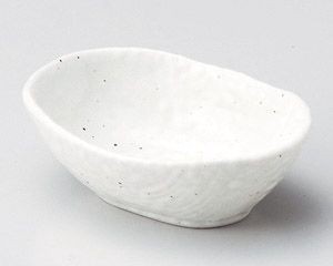 粉引楕円小鉢【日本製　美濃焼】