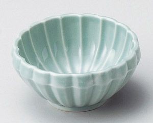菊型ヒスイ珍味鉢【日本製　美濃焼】