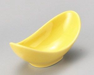 黄釉舟型珍味【日本製　美濃焼】