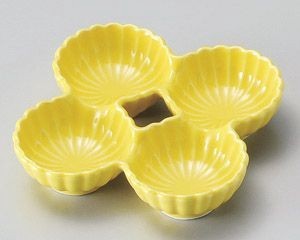 黄菊型四品鉢【日本製　美濃焼】