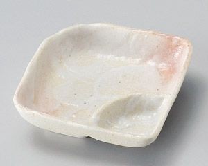 白刷タタキ角仕切鉢【日本製　美濃焼】