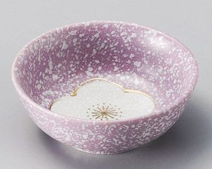 紫白吹き丸鉢【日本製　美濃焼】