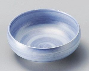 銀彩コバルト巻鉄鉢【日本製　美濃焼】
