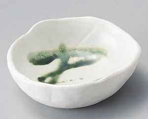 白マット織部流し平鉢【日本製　美濃焼】