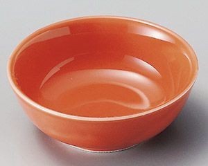 赤釉丸鉢【日本製　美濃焼】
