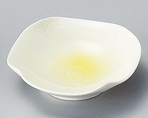 黄磁四方押小鉢【日本製　美濃焼】