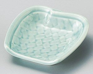 青磁ざる型小鉢【日本製　美濃焼】
