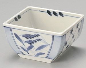 古染古花角鉢【日本製　美濃焼】
