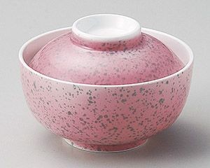 美浓烧 汤碗 粉色 日本制造
