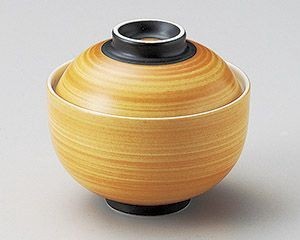 外朱中白円菓子碗【日本製　美濃焼】