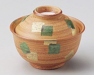 金緑彩円菓子碗【日本製　美濃焼】