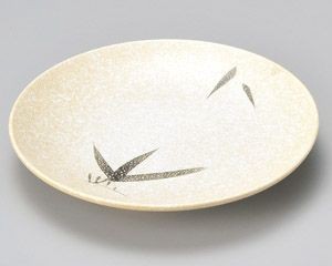 石焼織部笹丸7.0皿【日本製　美濃焼】