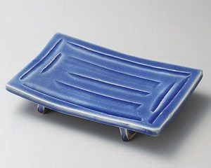 青釉ソギまな板焼物皿【日本製　美濃焼】