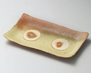 火色伊賀吹き焼物皿【日本製　美濃焼】