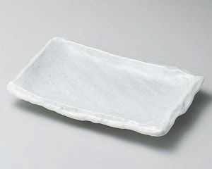 白釉23cm長角皿【日本製　美濃焼】