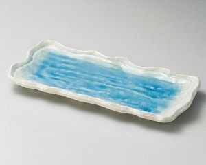 流水焼物皿【日本製　美濃焼】