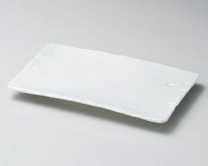 弥生千筋白7.0焼物皿【日本製　美濃焼】