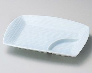 青白磁千代口5.0パーティー皿【日本製　美濃焼】